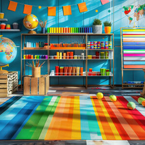 بکدراپ پارچه ای طرح مدرسه