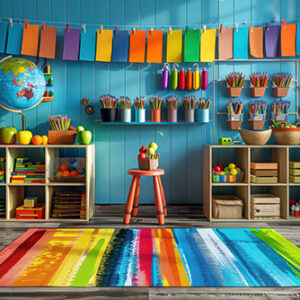 بکدراپ پارچه ای طرح مدرسه