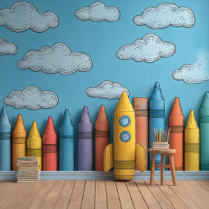 بکدراپ پارچه ای طرح مدرسه