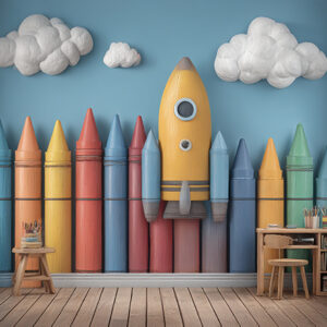 بکدراپ پارچه ای طرح مدرسه