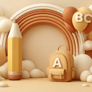 بکدراپ پارچه ای طرح مدرسه