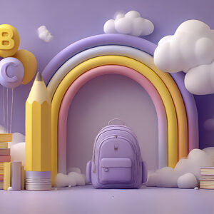 بکدراپ پارچه ای طرح مدرسه