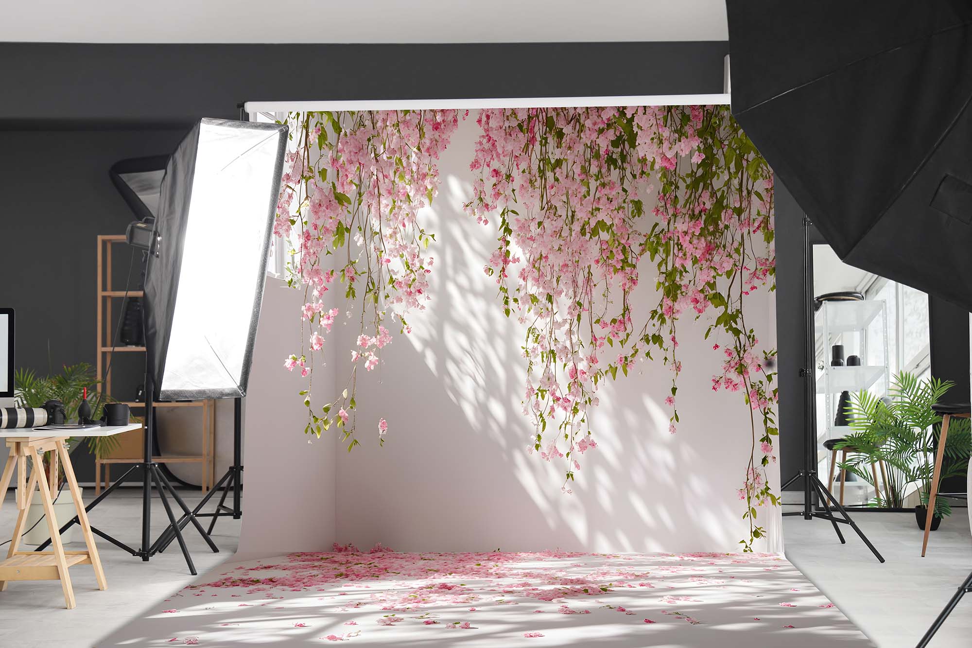 بکدراپ پارچه ای طرح گل