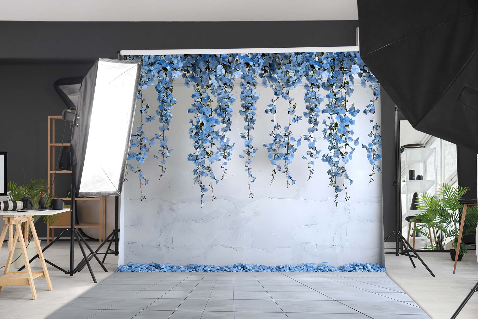 بکدراپ پارچه ای طرح گل