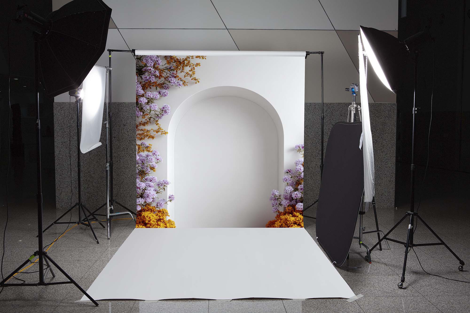 بکدراپ پارچه ای طرح گل